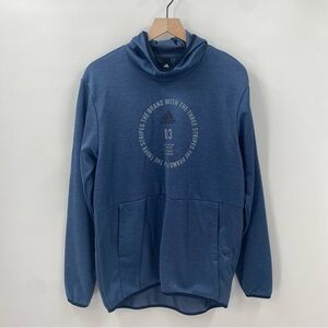 Men's Adidas Team Issue Badge of Sport Hoodie Blue Size Large